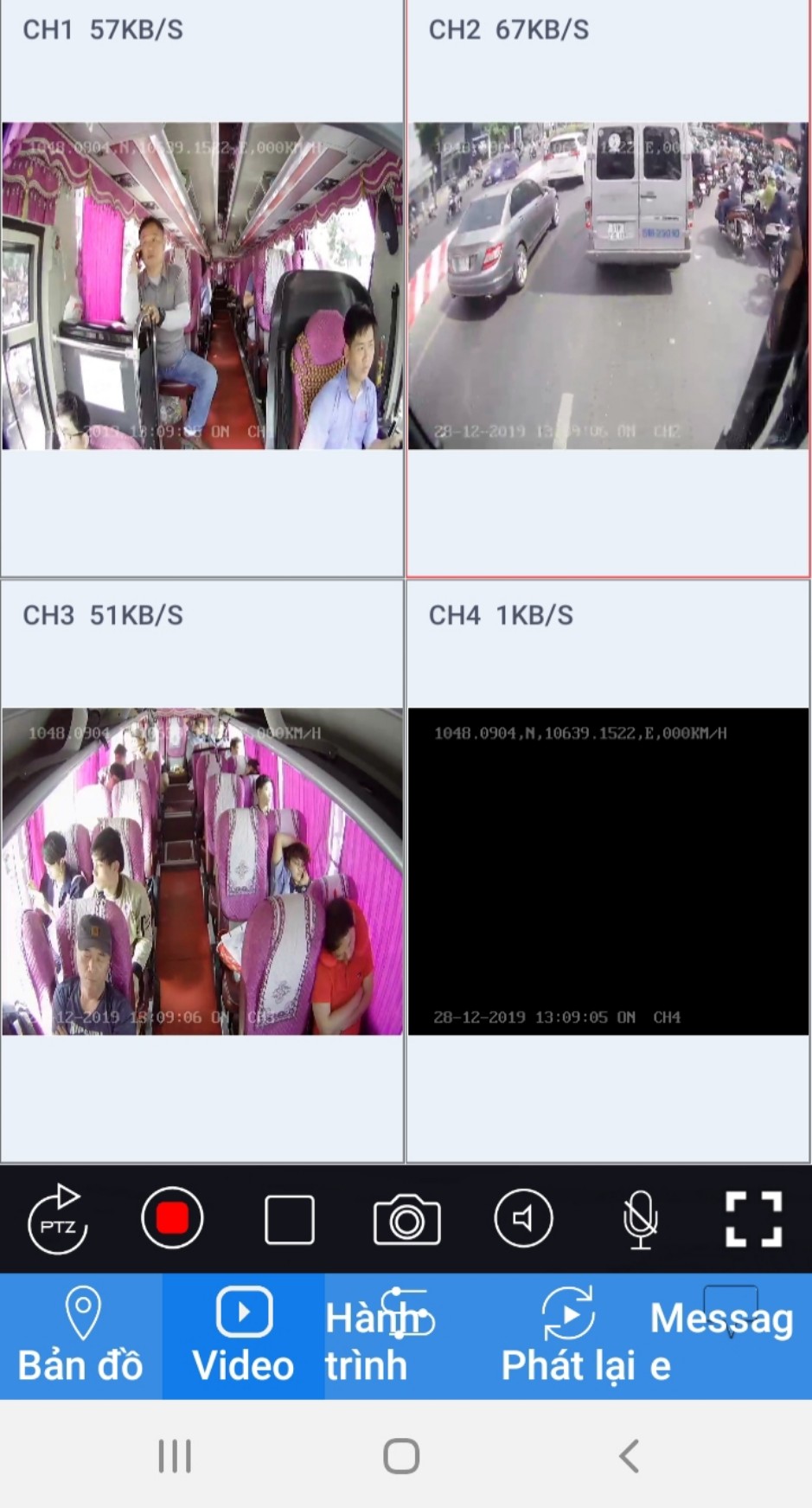 camera quan sát xe tải từ xa