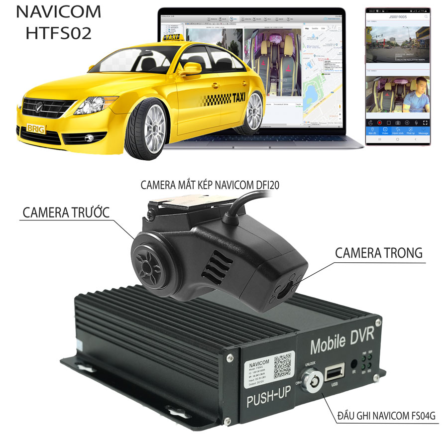 camera giám sát xe taxi từ xa