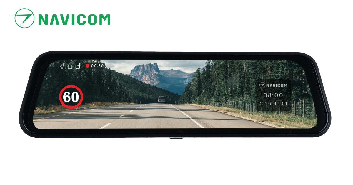 Camera hành trình gương ô tô NAVICOM G96 - 4K, Kết nối Wifi, GPS