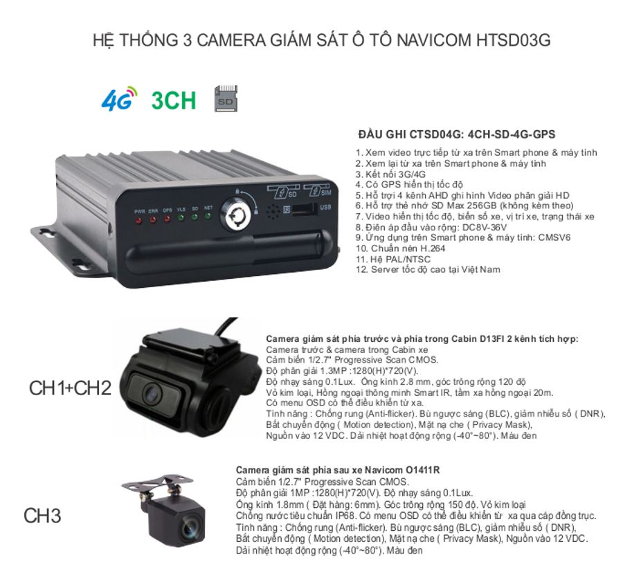 camera giám sát 4G cho xe tải