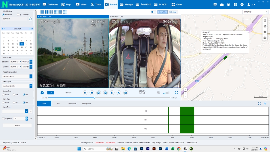 Camera hành trình trước trong và sau xe Navicom X5-3CH 4G GPS giám sát video từ xa